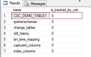 cdc demo table