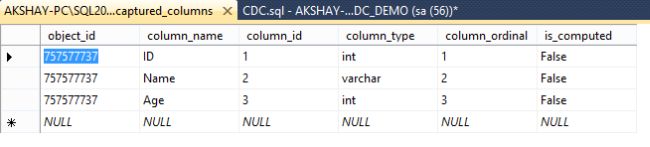 columns info