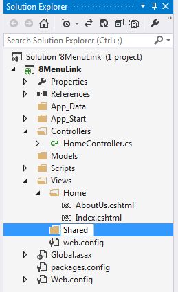 Menu Link in Layout Sample in MVC - Day 8
