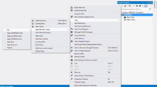 Add ASP.NET Folder