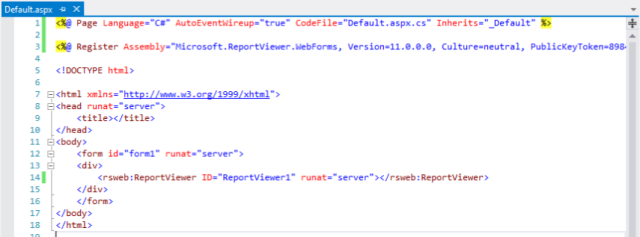 ReportViewer control 