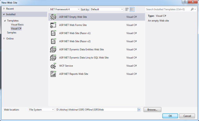 ASP.NET Empty Web Site