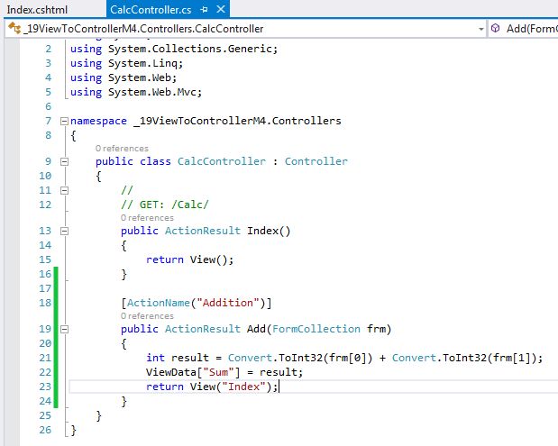 View to Controller Method 4: Day 19