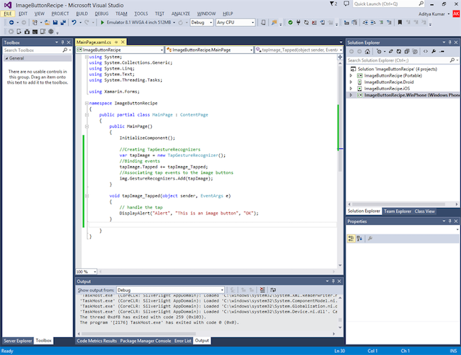Xamarin.Forms Image Button Recipe