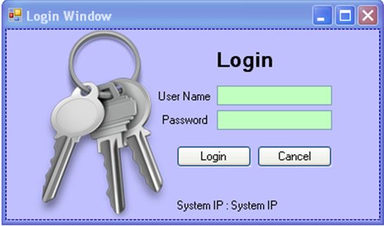 Login form 