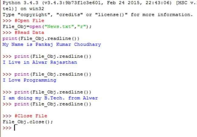 File Handling in Python