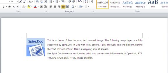 How to Use Free Spire.Doc to Wrap Text Around Image Easily
