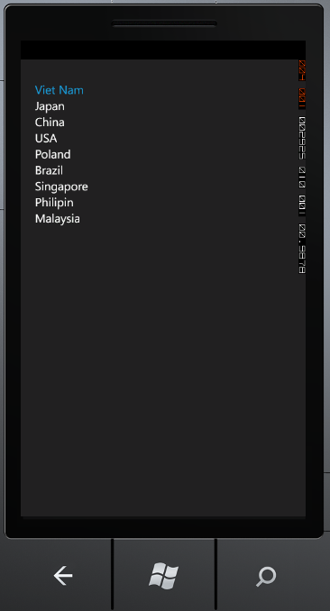 Listpicker in Windows Phone