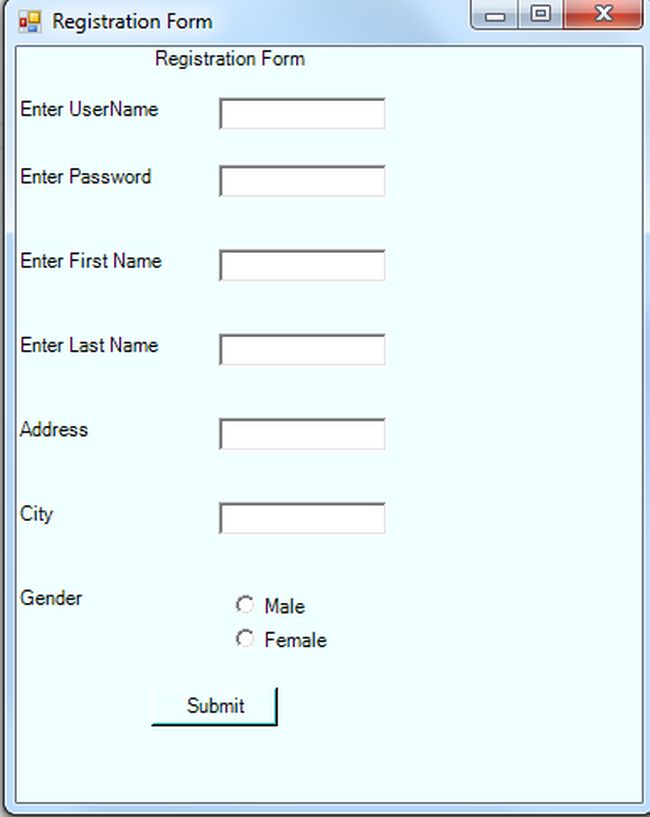 Registration Form in F#
