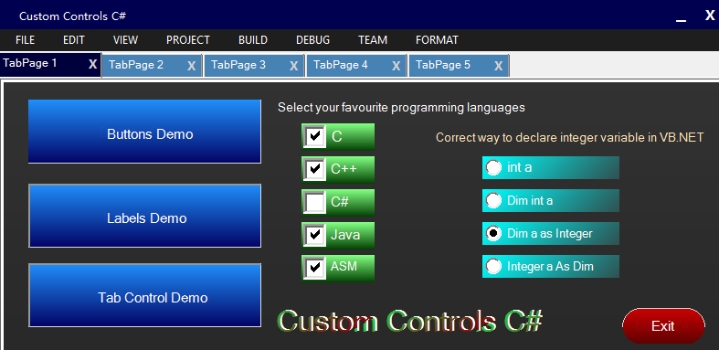 Creating Custom Controls In C#
