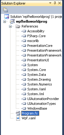Solution Explorer with references