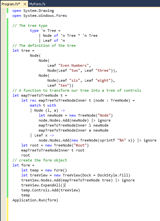TreeView Control in F#