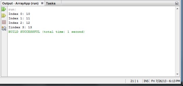 Array Declaration In Java Using Netbeans IDE 7.1