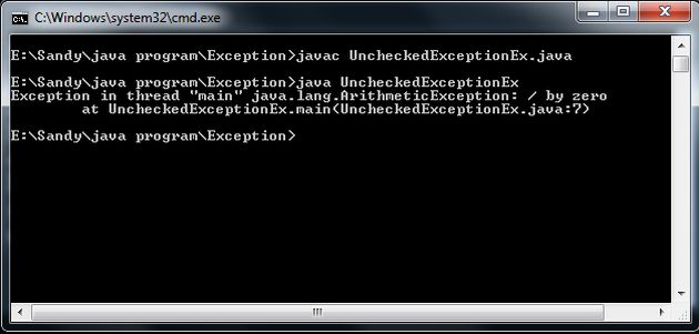 Checked And Unchecked Exception In Java