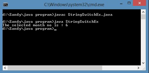 String In Switch-Java 7 New Concept