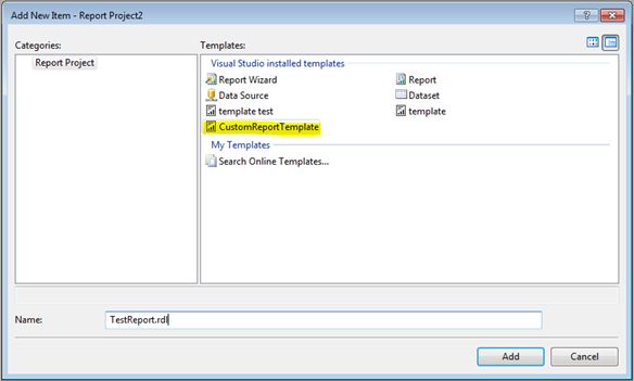 Report Template Using SQL Server Reporting Service (SSRS)