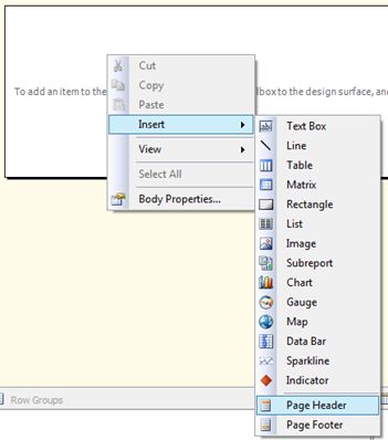 Report Template Using SQL Server Reporting Service (SSRS)