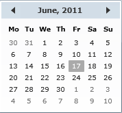 Calendar control in C#