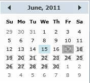 Calendar control in C#