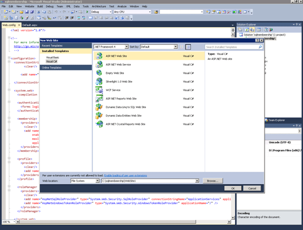 Form Based Authentication in MOSS2010 Against SQL Server Database