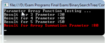 Parameter Arrays in C#