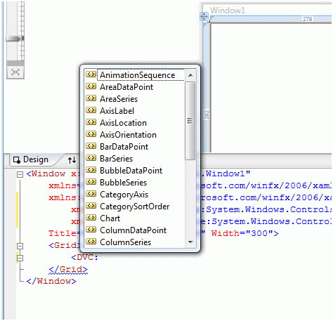 add a Chart control to your page