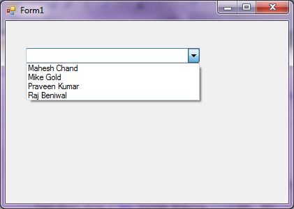 ComboBox In C#