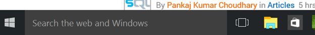 Remove search bar from taskbar on windows 10