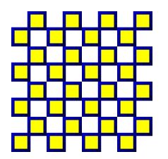 A shape filled with a Drawing brush in Tile mode