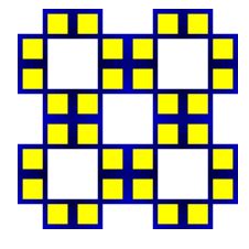 A shape filled with a Drawing brush with TileMode as FlipXY