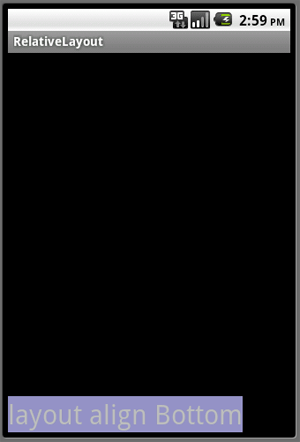 layout align ParentBottom