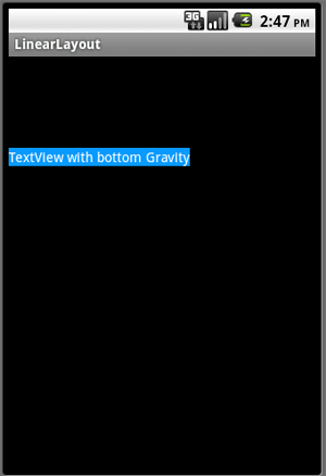 Gravity Bottom property