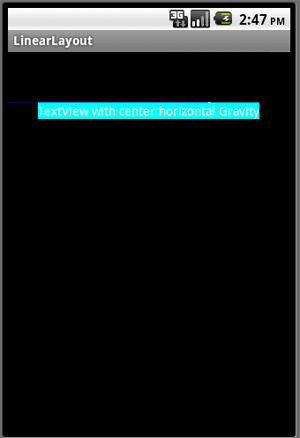 Gravity Center Horizontal property