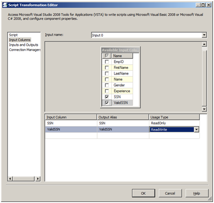 Script Tranformation Editor