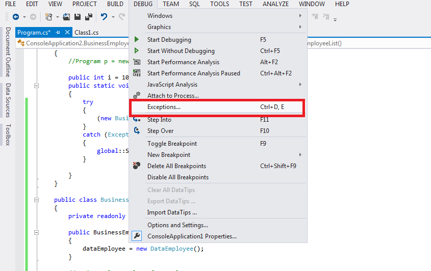 Getting Exact Location of Exception in C# Code