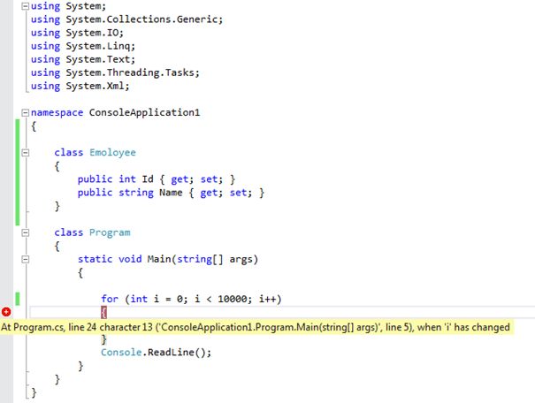 execution of program get stopped at breakpoint