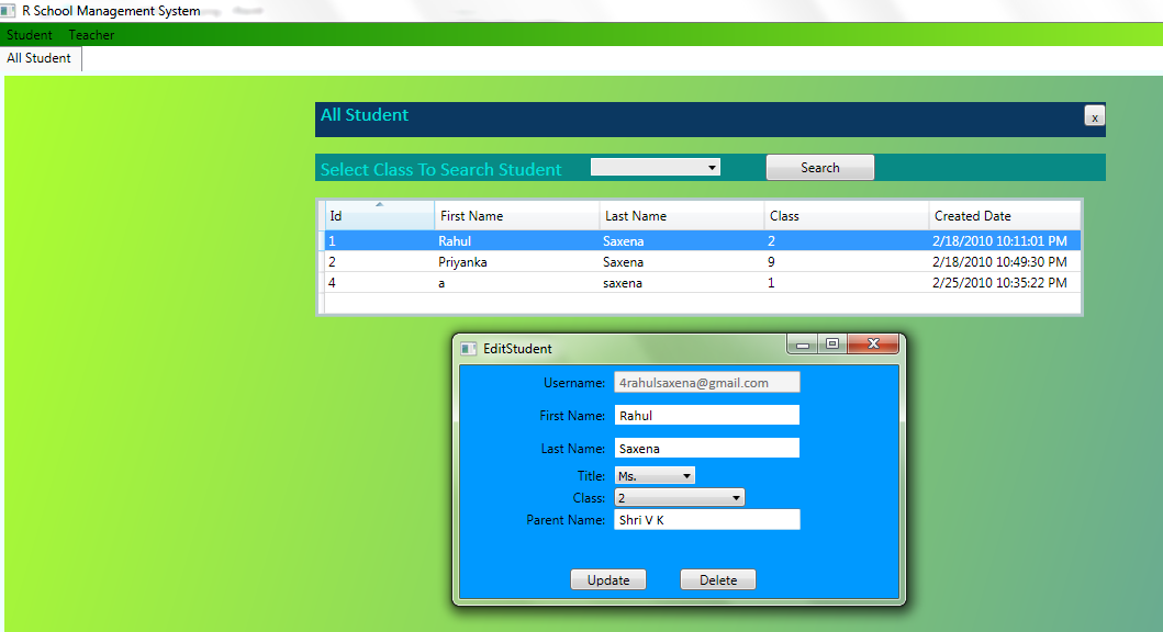 Database operations in WPF application