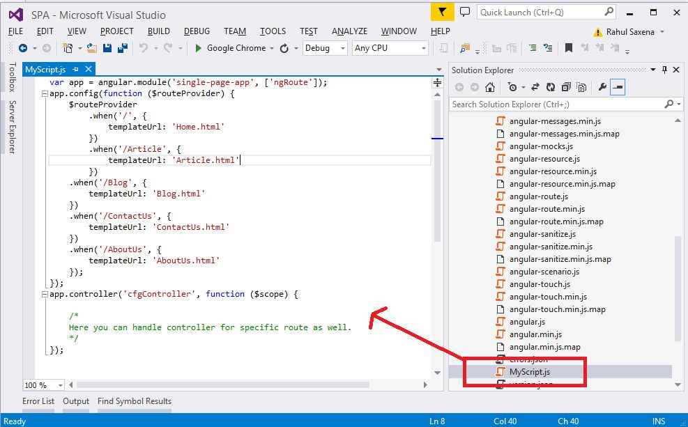 Developing Single Page Application (SPA)