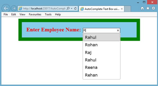 enter employee name