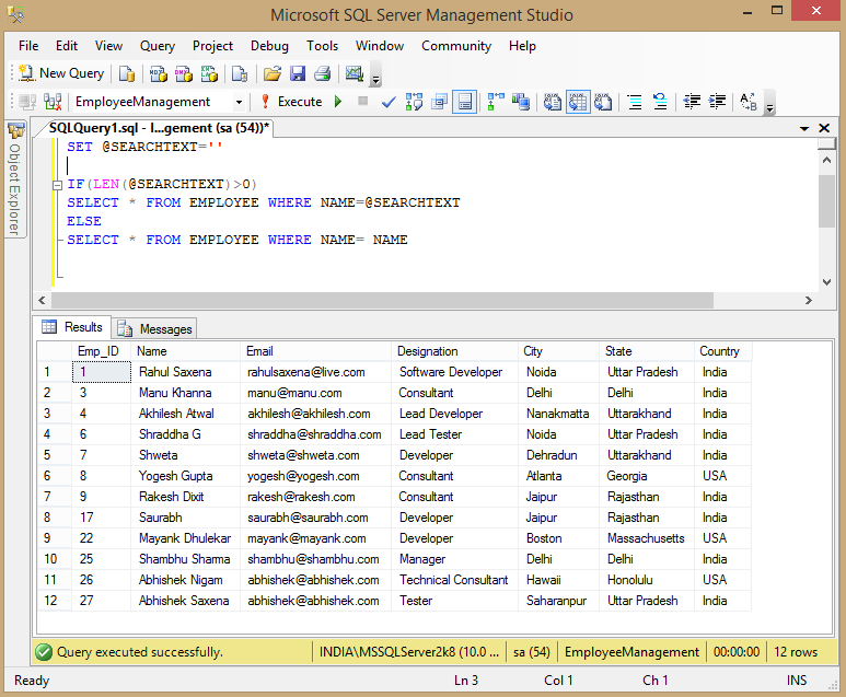 SQL Server Return All Records If Search Text is Blank