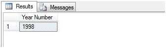 YEAR function in SQL Server