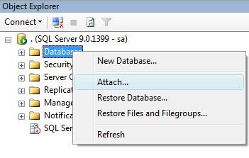 How to Attach a Database in SQL Server