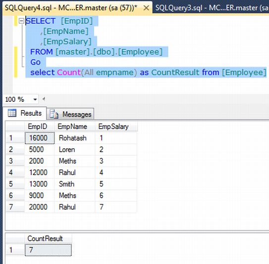 Count All vs Count Distinct in SQL Server