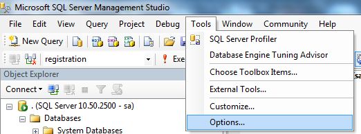 Display Line Numbers in SQL Server Query Window