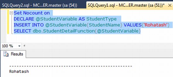 Execute SQL Server Function