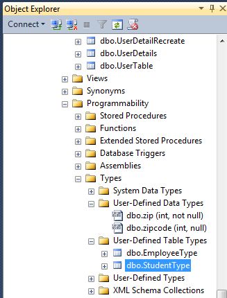 User-Defined Table Type in SQL Server