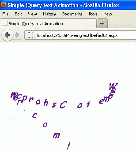 Circular Moving Text Using JQuery
