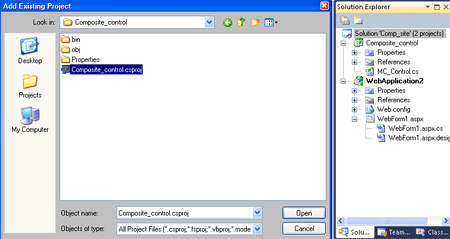 Add project to web application