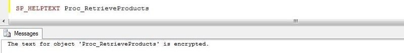 Encryption of Stored Procedures in SQL Server