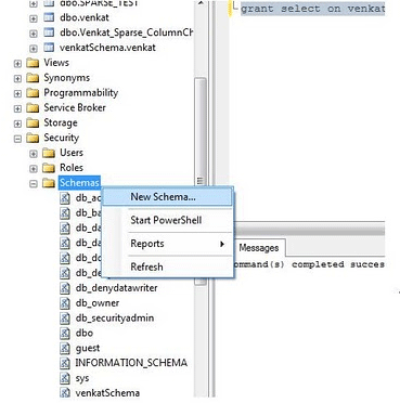 Schemas in SQL Server